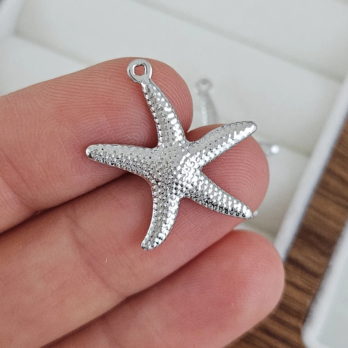 Подвеска Морская звезда 22х20 мм родиевое покрытие (7877-20-Р) купить с доставкой по России | Интернет-магазин Viva Beads