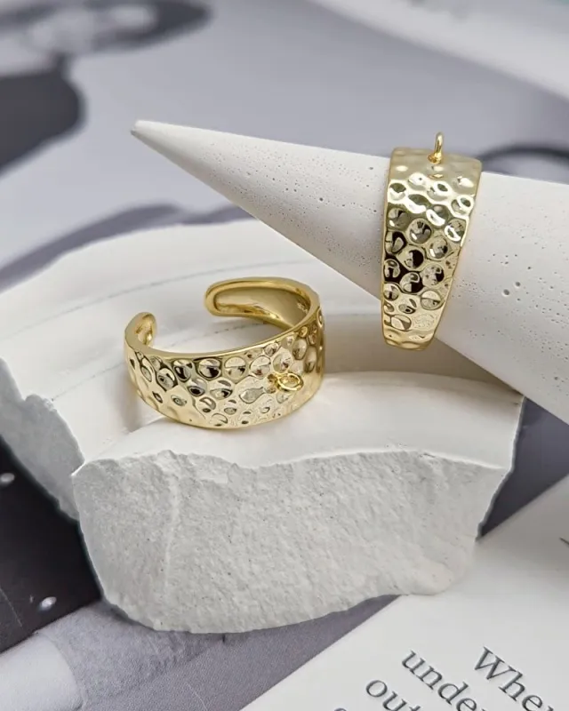 Основа для кольца с петлей свободный размер позолота 14К (8382-З) купить с доставкой по России | Интернет-магазин Viva Beads