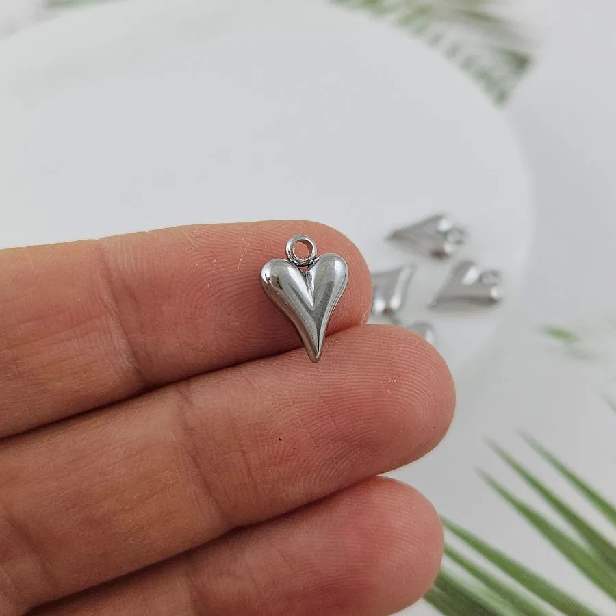 Подвеска Сердце 11.7х8.3 мм, нержавеющая сталь (9132-8)