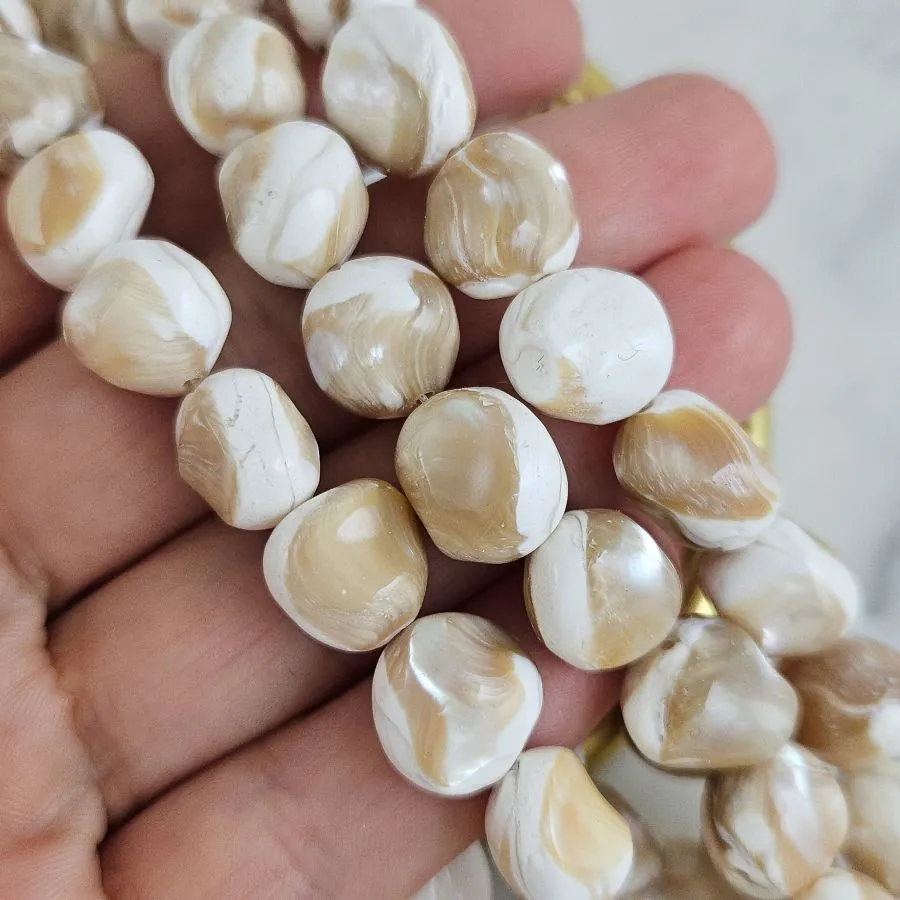 Нить 19 см Перламутр натуральный 10-11 мм, бусины свободной формы (10260)11) для бижутерии купить с доставкой по России | Интернет‑магазин Viva Beads
