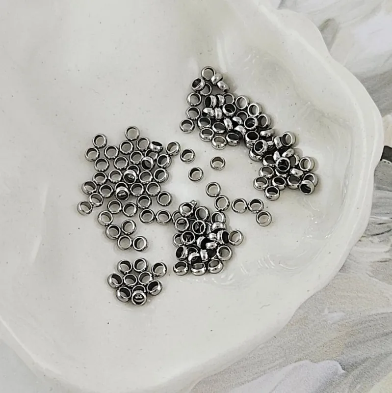 20 шт. Кримпы 2.4х1.1 мм рондели, нержавеющая сталь (10148-2.5) купить с доставкой по России | Интернет-магазин Viva Beads
