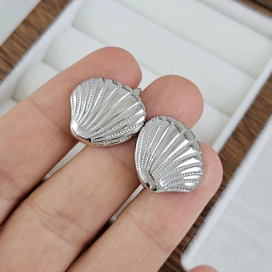 Швензы Ракушка 16.3х16.8 мм с английским замком, родиевое покрытие (10291-Р) швензы для серег купить с доставкой по России | Интернет-магазин Viva Beads