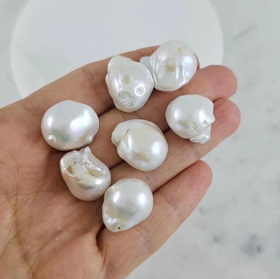 УЦЕНКА 1 шт. Жемчуг барочный крупный 15.5-18.5х17-21 мм А+, белый (9925-УЦ)