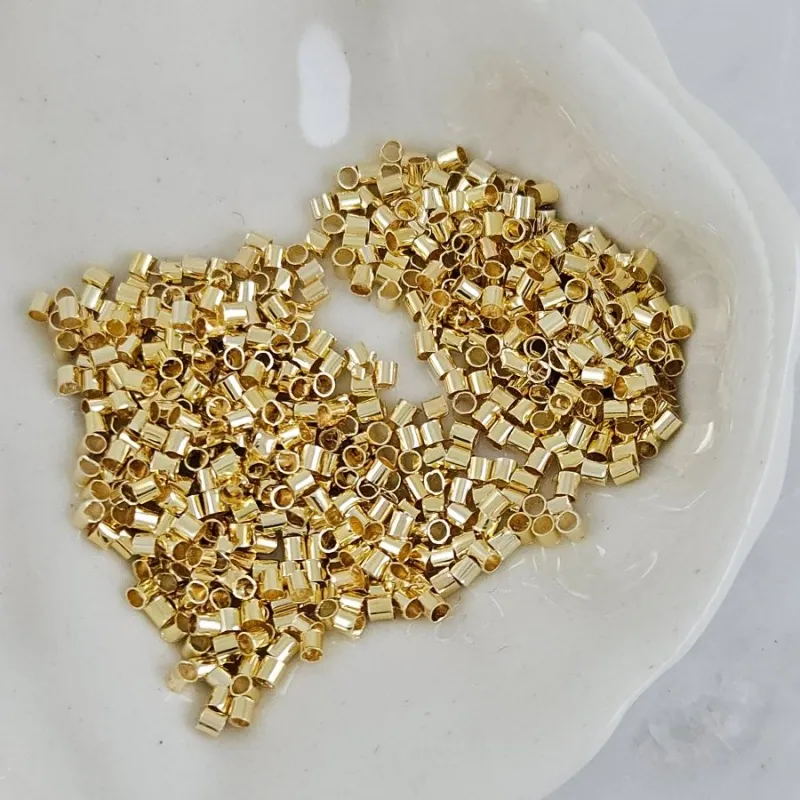20 шт. Кримпы трубочки 1.5 мм позолота (7737-З) купить с доставкой по России | Интернет-магазин Viva Beads