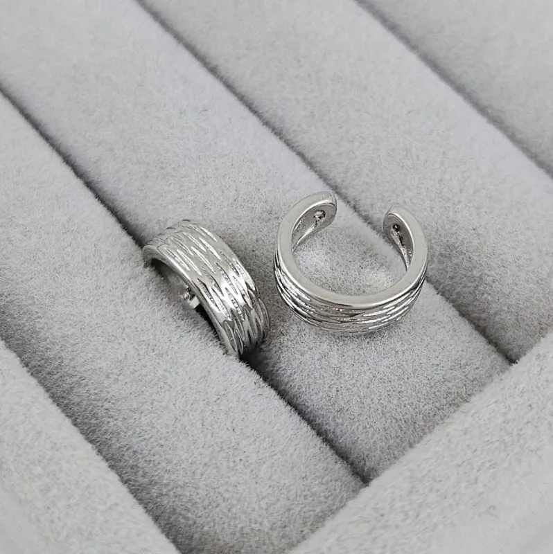 1 шт. Кафф на ухо 11.8х4.3 мм родиевое покрытие (10200-Р) купить с доставкой по России | Интернет-магазин Viva Beads