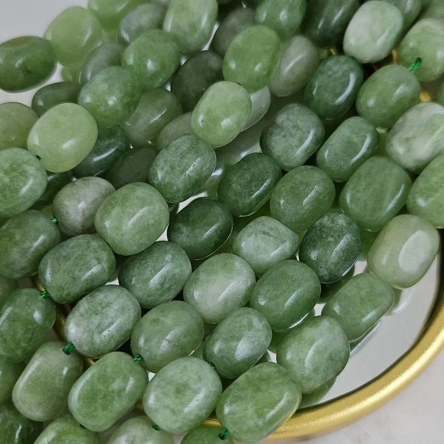 Нить 19 см Жадеит натуральный тонированный 8-10x12-14 мм фри форм, галтовка, зеленый (9842-ЗЕЛ) для бижутерии купить с доставкой по России | Интернет‑магазин Viva Beads
