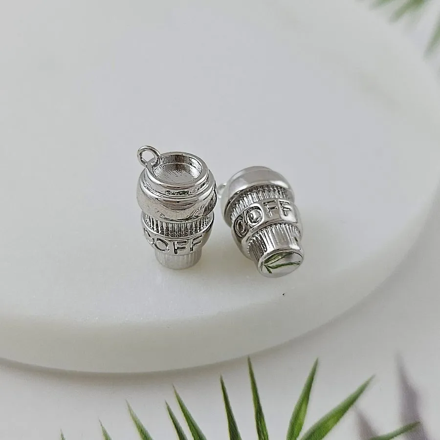 Подвеска Стакан термокружка 16.2x9.6 мм родиевое покрытие (9951-Р) Подвеска Стакан термокружка 16.2x9.6 мм родиевое покрытие (9951-Р)