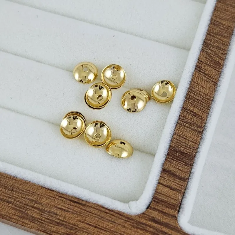 1 шт. Шапочки для бусин 6 мм, позолота 14К (9428-6-З) купить с доставкой по России | Заказать в интернет-магазине Viva Beads
