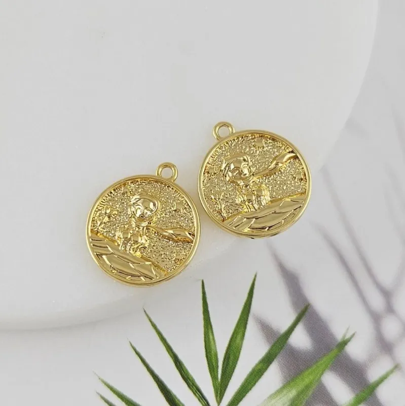 Подвеска Маленький принц 17x14.7 мм позолота 14К (10065-З) купить с доставкой по России | Интернет-магазин Viva Beads