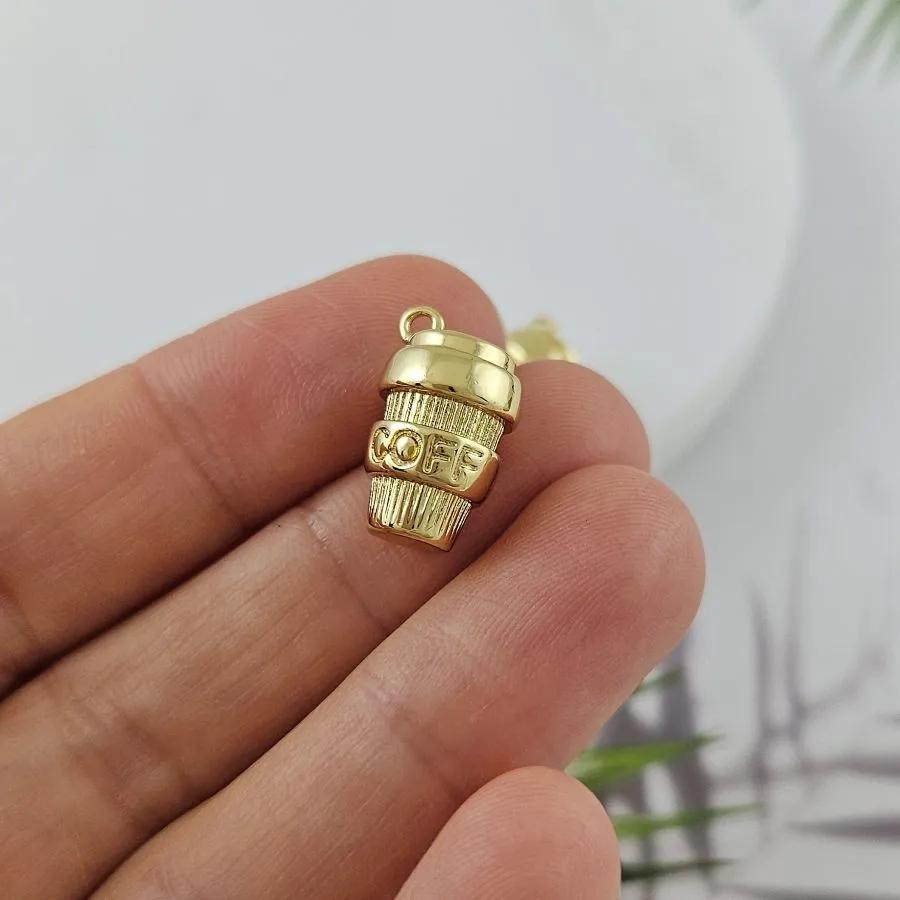 Подвеска Стакан термокружка 16.2x9.6 мм позолота 14К (9951-З) Подвеска Стакан термокружка 16.2x9.6 мм позолота 14К (9951-З)