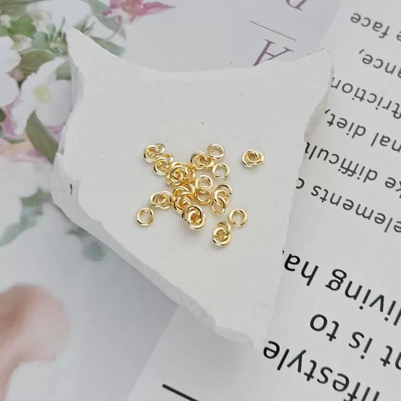 20 шт. Колечки соединительные 3х0.7 мм позолота 14К (8737/0.7-З) соединительные колечки и кольца-коннекторы купить с доставкой по России | Интернет-магазин Viva Beads