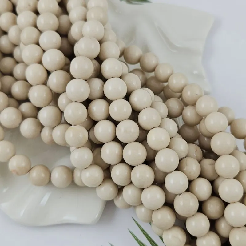 Нить 19 см Говлит натуральный ок. 8.5 мм, бусина гладкий шар (9996-8) купить в Воронеже | Заказать в интернет-магазине Viva Beads
