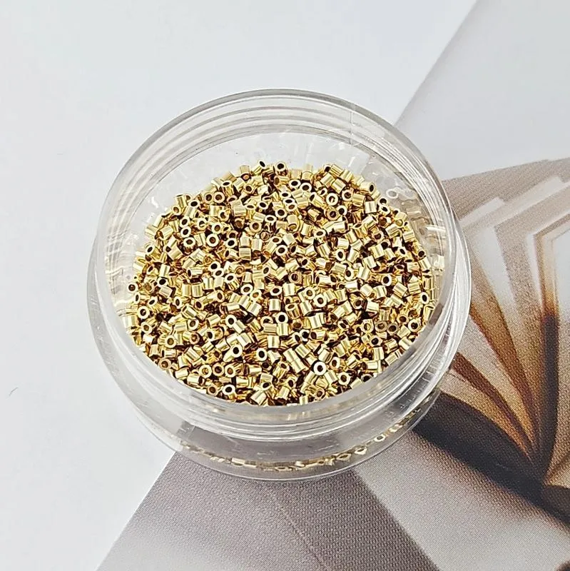 0.5 грамма Кримпы трубочки 1.2 мм позолота 14К (9328-З) купить с доставкой по России | Интернет-магазин Viva Beads