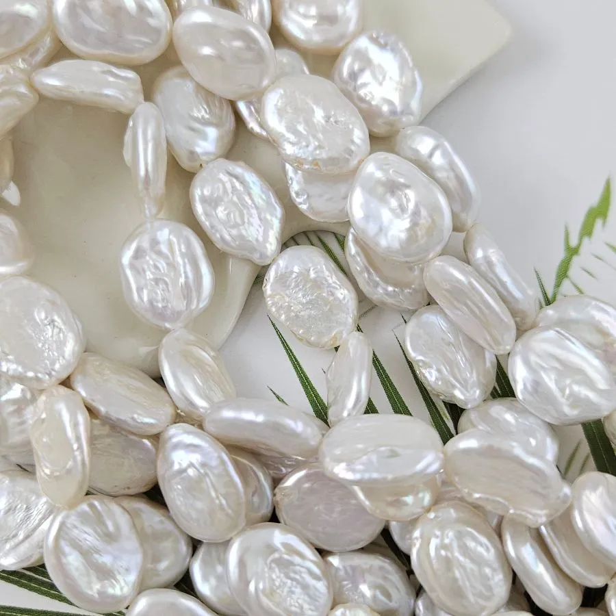 1 шт. Жемчуг натуральный барокко ок. 11-13х15-17 мм овальная монета,  АА белый (1007) купить в #REGION_P# | Заказать в интернет-магазине Viva Beads
