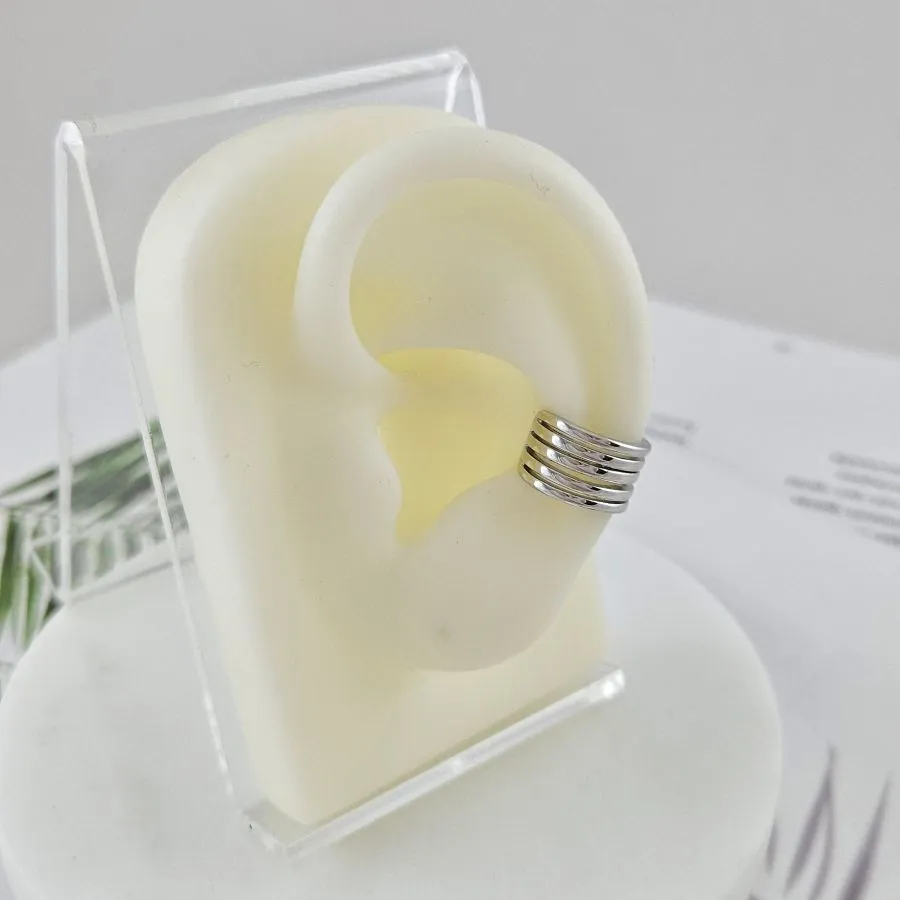 1 шт. Кафф на ухо 12.8х7.6 мм, родиевое покрытие (10047-Р) купить с доставкой по России | Интернет-магазин Viva Beads