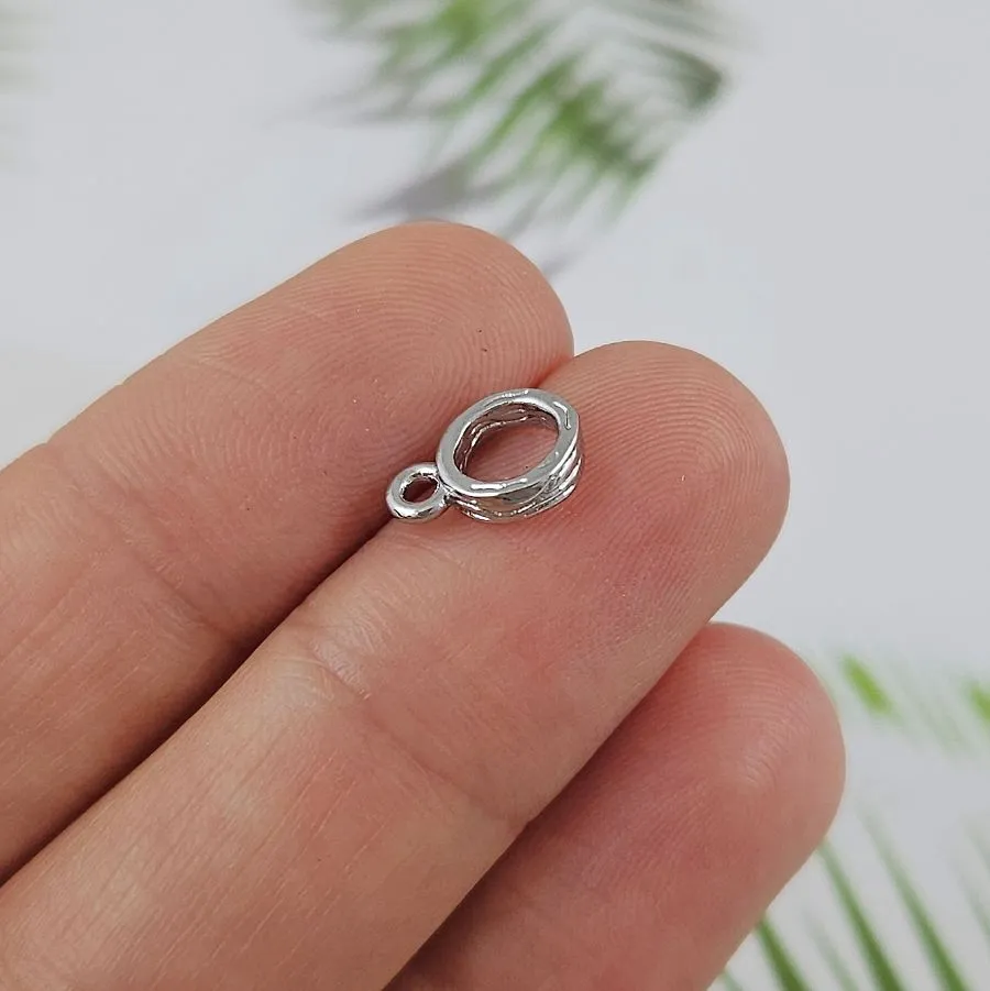 Бейл 10x7x2 мм внутр. d 5 мм родиевое покрытие (9990-Р) купить в Воронеже | Заказать в интернет-магазине Viva Beads
