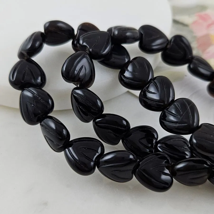 1 шт. Агат черный ок. 12х12х6 мм бусина резная Сердце (10163) для бижутерии купить с доставкой по России | Интернет‑магазин Viva Beads
