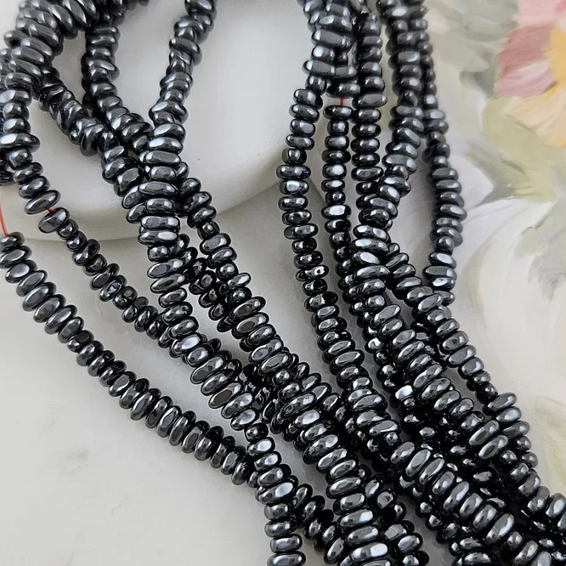 Нить 40 см Гематит, гематин ок. 5.5х4.5х2 мм, бусины фри форм, цвет черный (10158-Ч) для бижутерии купить с доставкой по России | Интернет‑магазин Viva Beads
