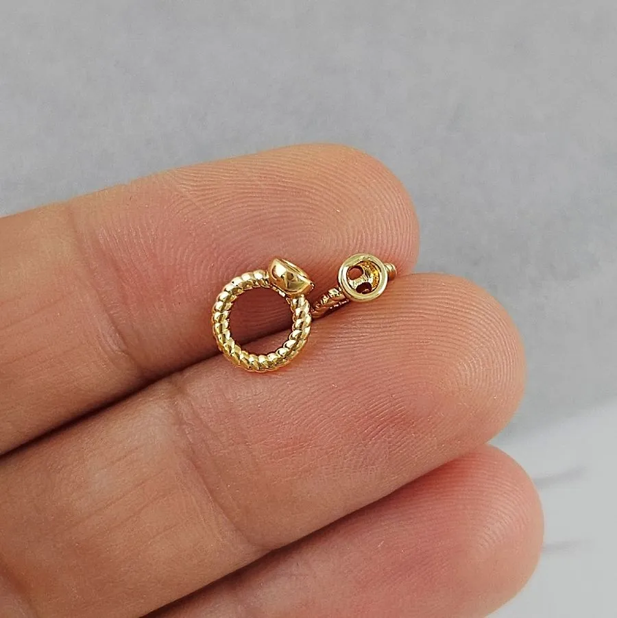 1 шт. Концевик шапочка с кольцом 8.2х7.3 мм, позолота 14К (9973-З) купить в Воронеже | Заказать в интернет-магазине Viva Beads
