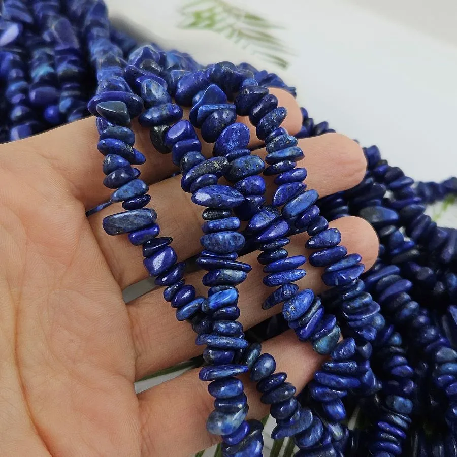 Нить 40 см Лазурит натуральный 6-10 мм, каменная крошка (9986) купить в Воронеже | Заказать в интернет-магазине Viva Beads
