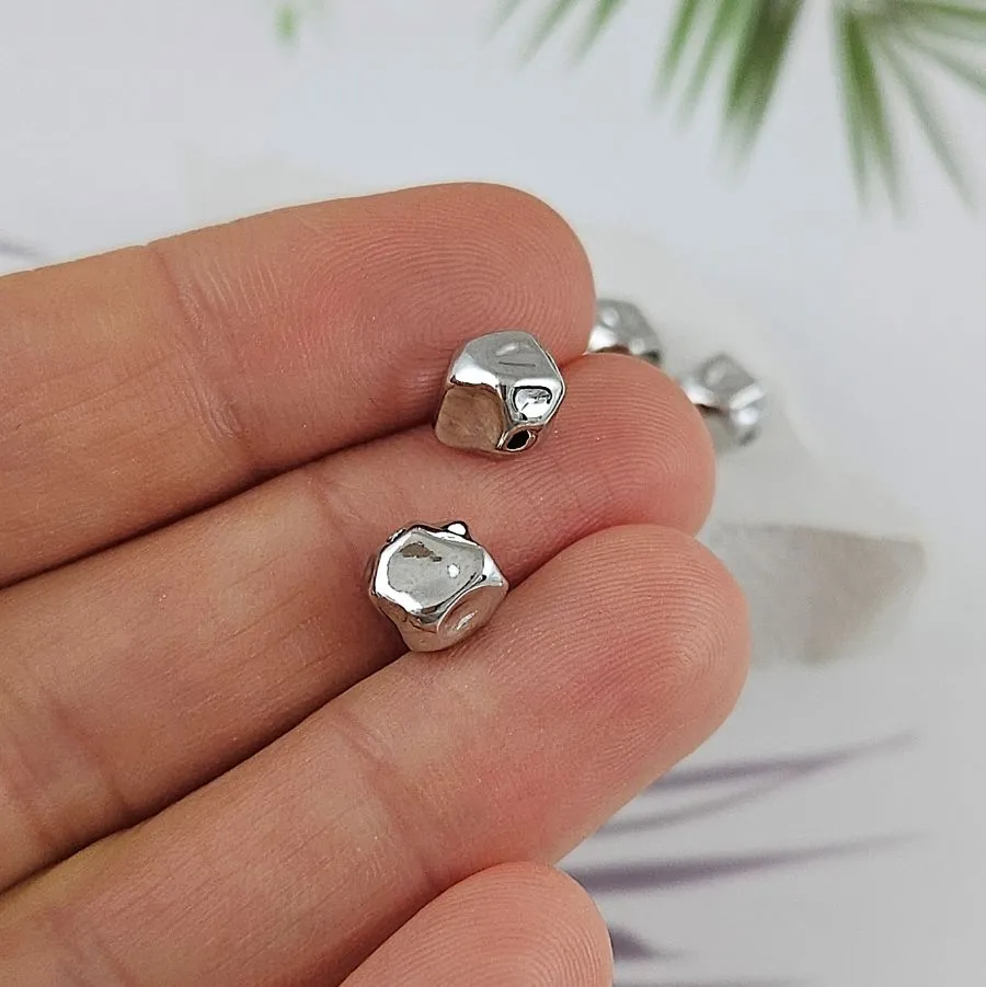 1 шт. Бусина разделитель фри форм 7.3x7.9 мм, родиевое покрытие (9977-Р) купить в Воронеже | Заказать в интернет-магазине Viva Beads
