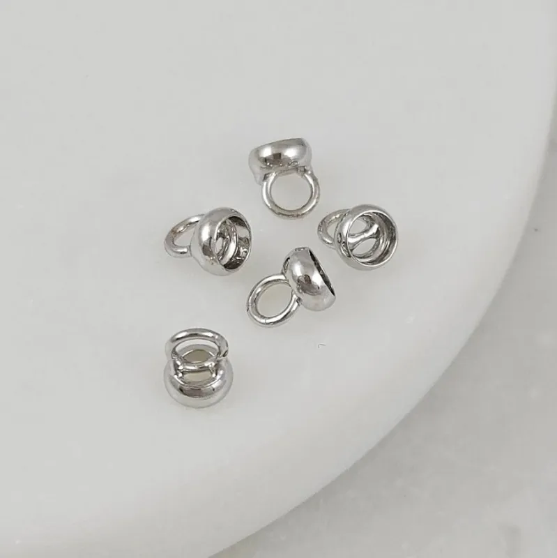 1 шт. Концевик кольцо 5.5х4.4 мм, родиевое покрытие (10192-Р) купить с доставкой по России | Заказать в интернет-магазине Viva Beads
