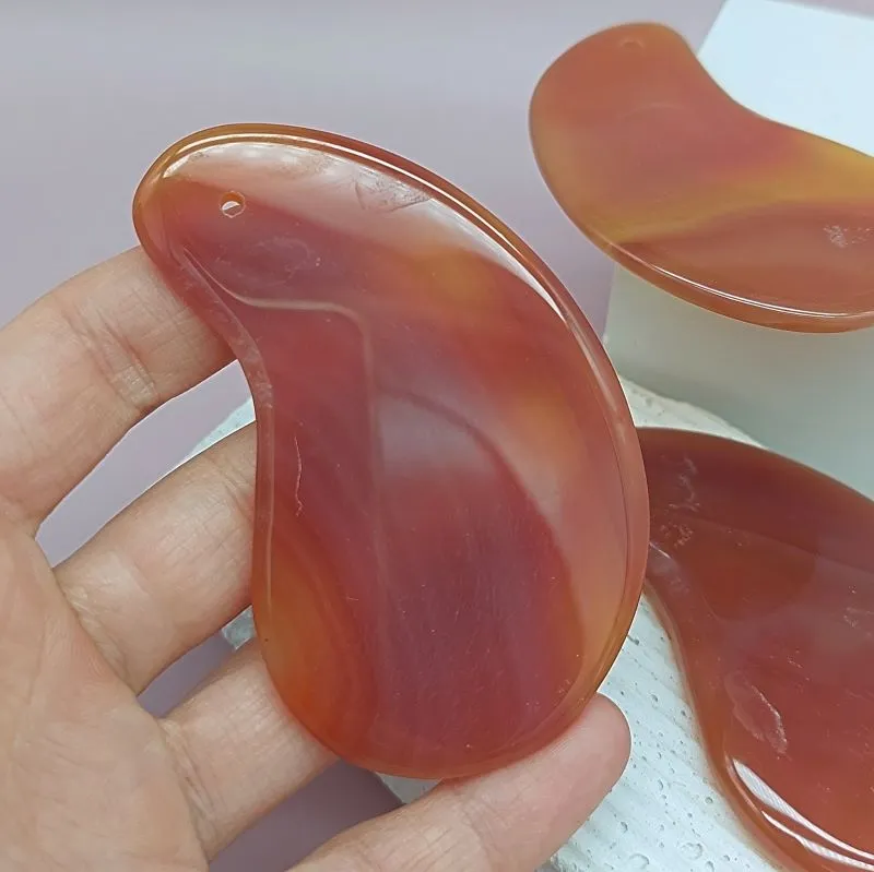 Массажер гуаша ок. 82.5-85.5x48.5-52x4.3-5 мм из агата(7757-АГАТ) купить с доставкой по России | Раздел Home & Beauty Viva Beads