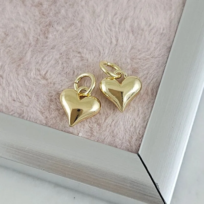 Подвеска Сердце 8.5x8.2x3.5 мм позолота 14К (9921-З) купить с доставкой по России | Интернет-магазин Viva Beads