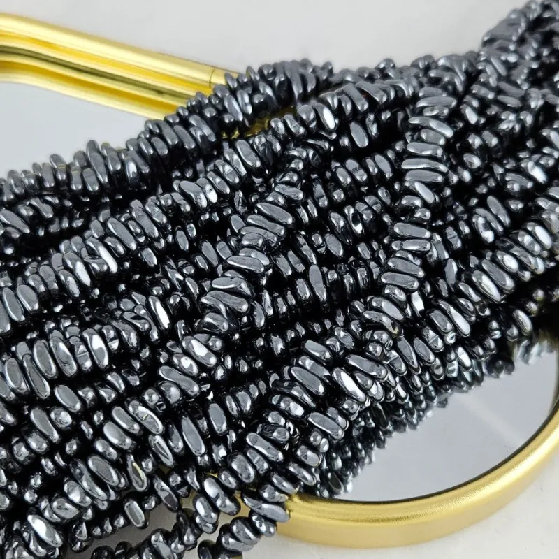 Нить 39 см Гематит, гематин 5-9x2.5-3 мм, бусины свободной формы, чипсы, цвет черный (8992-Ч) для бижутерии купить с доставкой по России | Интернет‑магазин Viva Beads
