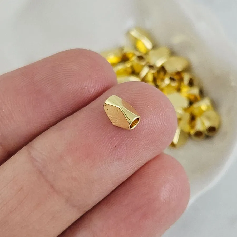 1 шт. Бусина разделитель 5.8x4.3 мм, позолота 14К (7386-З-6) купить с доставкой по России | Интернет-магазин Viva Beads