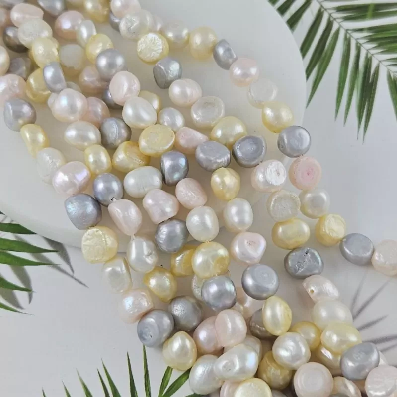 Нить 18 см  Жемчуг речной натуральный барокко 5.5-9 мм А+ микс (9739) купить в #REGION_P# | Заказать в интернет-магазине Viva Beads
