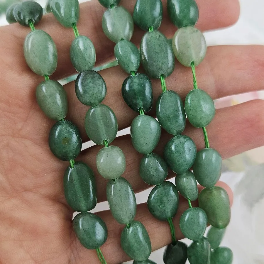 Нить 38 см Авантюрин натуральный ок. 6-9х7-12 мм бусины фри форм, галтовка (8567) для бижутерии купить с доставкой по России | Интернет‑магазин Viva Beads
