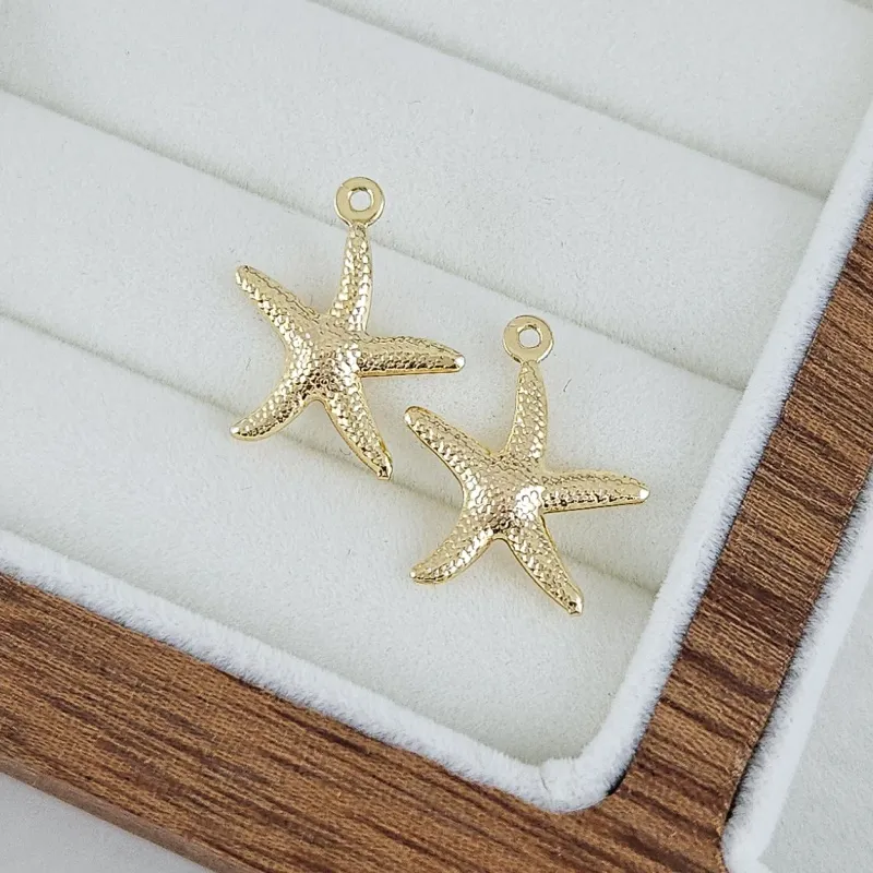 Подвеска Морская звезда 18Х15 мм позолота 14К (7877-15-З) купить с доставкой по России | Интернет-магазин Viva Beads
