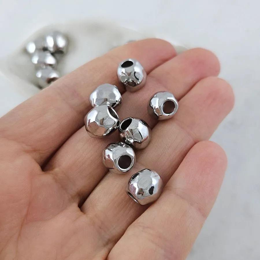 1 шт. Бусина разделитель 9х8.6 мм родиевое покрытие (10097-Р) купить с доставкой по России | Интернет-магазин Viva Beads