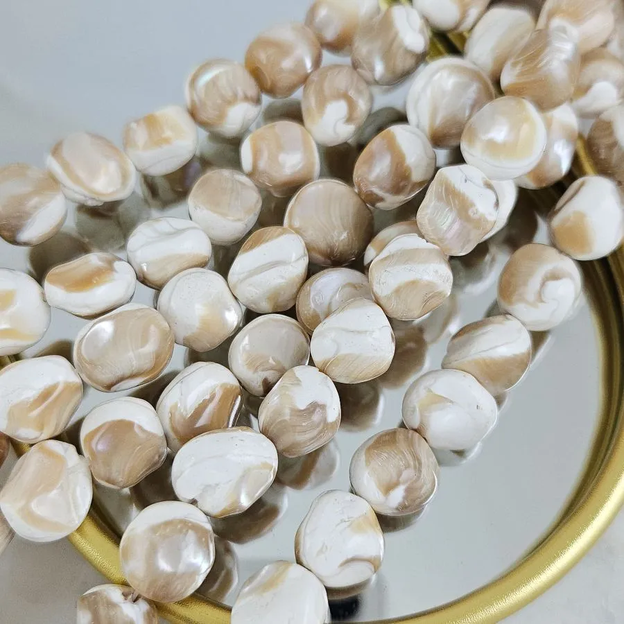 Нить 19 см Перламутр натуральный 10-11 мм, бусины свободной формы (10260)11) для бижутерии купить с доставкой по России | Интернет‑магазин Viva Beads
