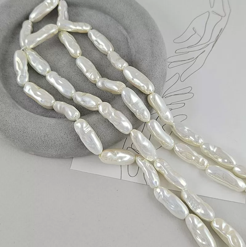 1 шт. Жемчуг майорка 22.8х7.8х8.7 мм форма барокко, палочка (9439) купить с доставкой по России | Интернет-магазин Viva Beads