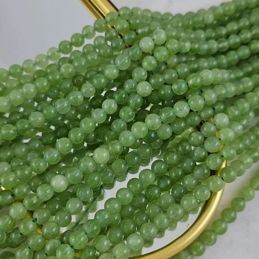 Нить 19 см Жадеит натуральный ок. 6.4 мм бусины гладкий шар, светло-зеленый (10278-6) для бижутерии купить с доставкой по России | Интернет‑магазин Viva Beads

