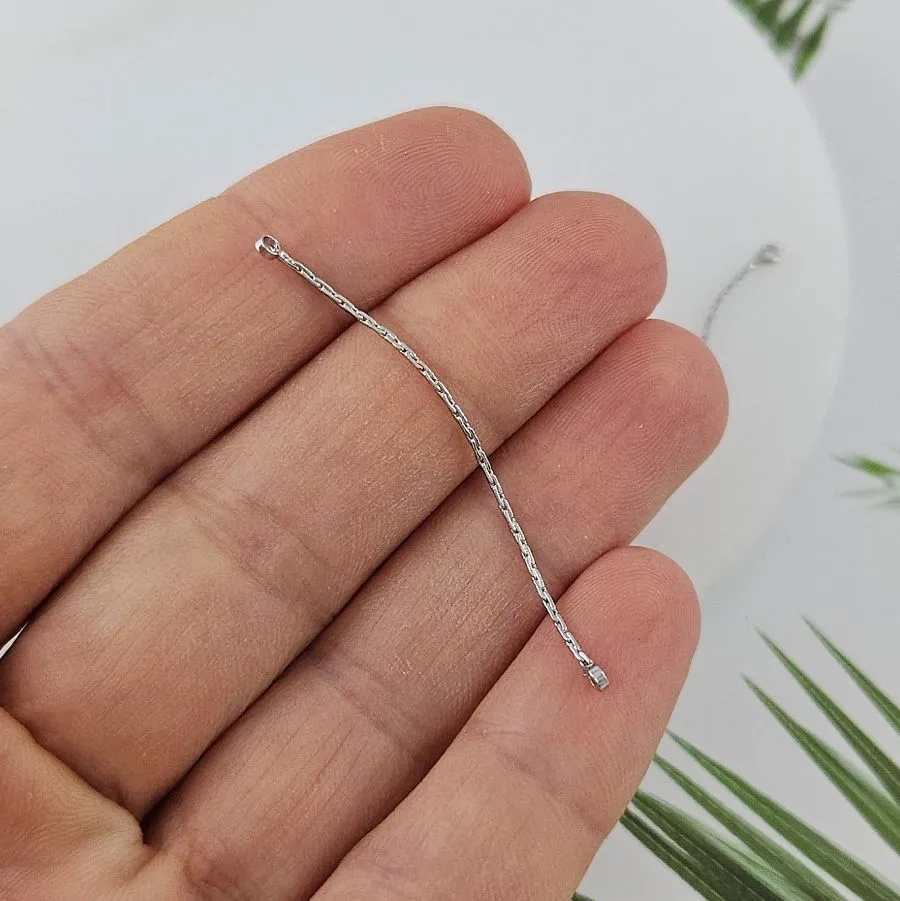 Коннектор цепочка 48x1 мм родиевое покрытие (3503) купить с доставкой по России | Интернет-магазин Viva Beads