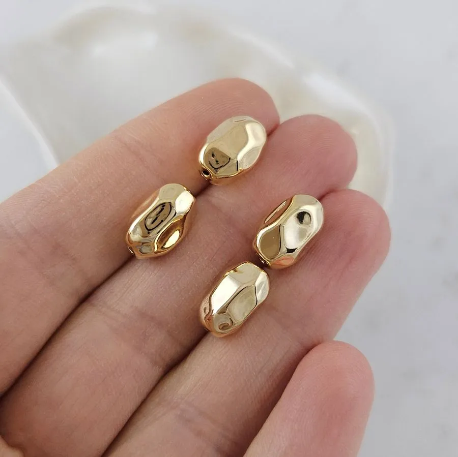 1 шт. Бусина разделитель овальная 11.4х7х5.8 мм позолота 14К (10098-З) купить с доставкой по России | Интернет-магазин Viva Beads