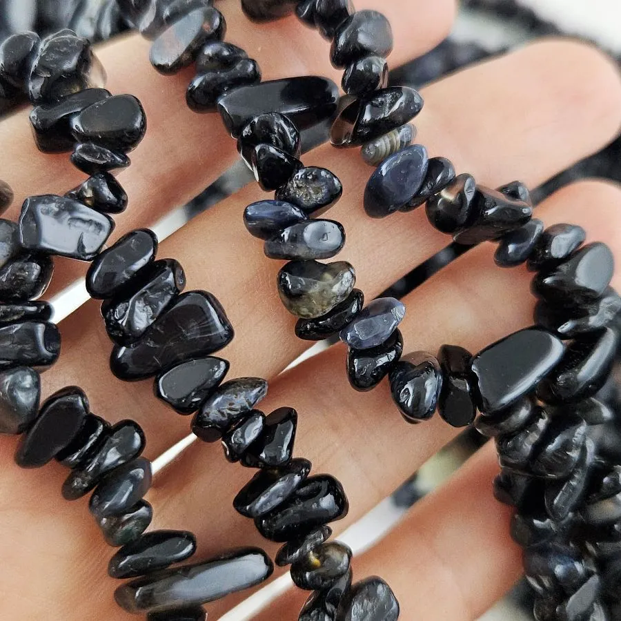 Нить 39 см Агат черный натуральный 5-8 мм бусины каменная крошка (10162) для бижутерии купить с доставкой по России | Интернет‑магазин Viva Beads
