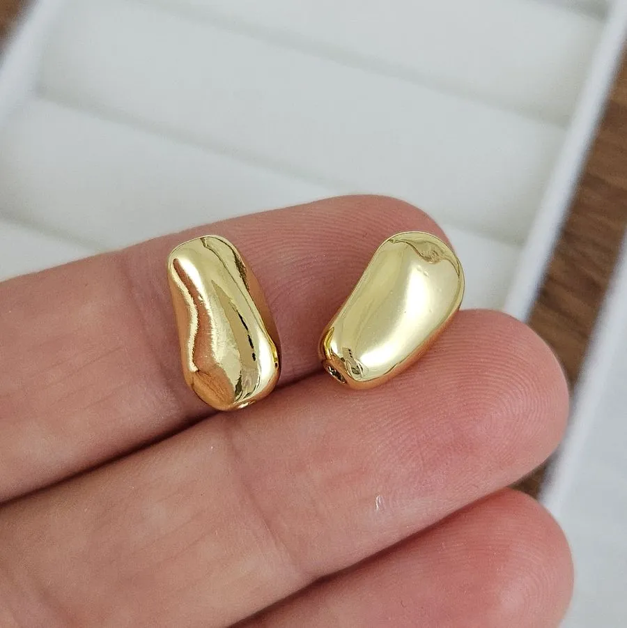 1 шт. Бусина разделитель 12.6х8.1х5.5 мм овальная, позолота 14К (10252-З) купить с доставкой по России | Интернет-магазин Viva Beads