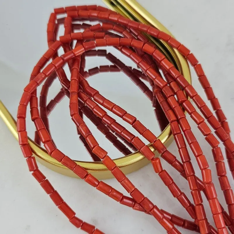 10 шт. Коралл натуральный ок. 3.5х5-6 мм бусины трубочки, коралловый (10270) для бижутерии купить с доставкой по России | Интернет‑магазин Viva Beads
