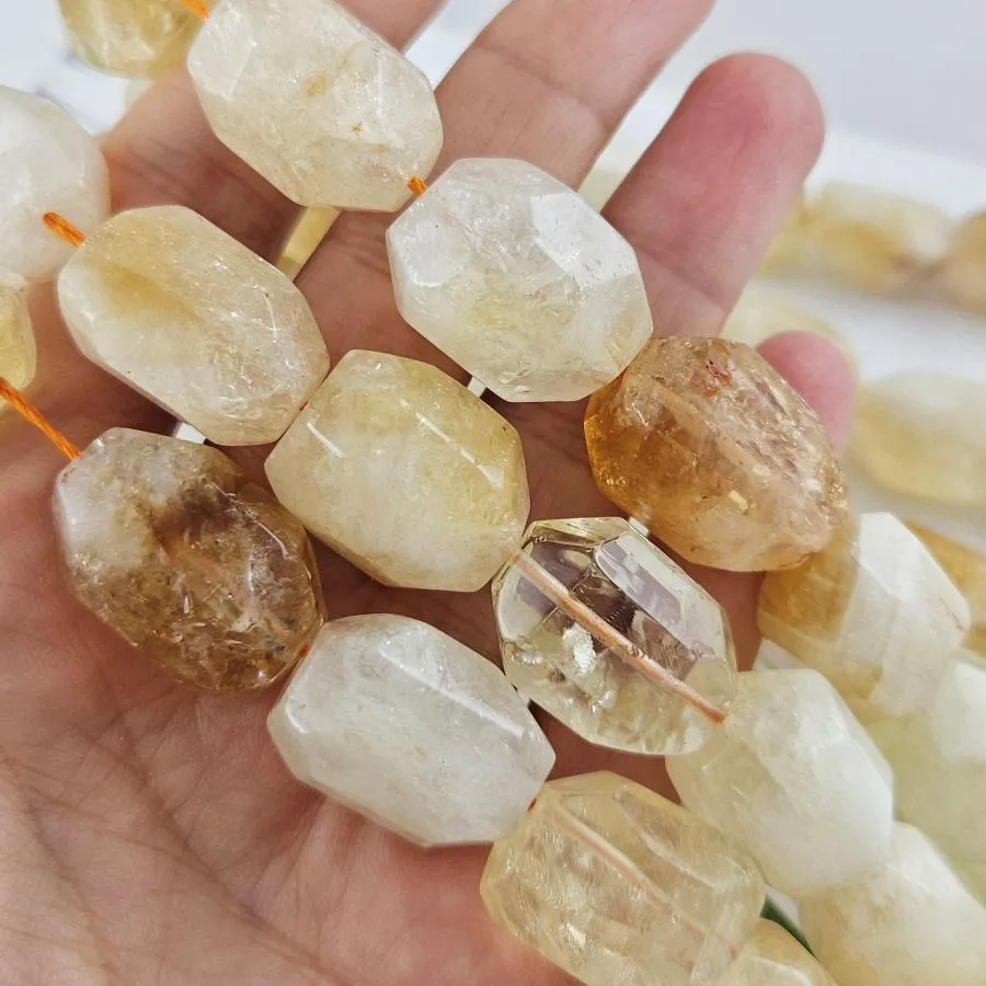 1 шт. Бусина крупная граненая 20-25x14-17 мм, цитрин (10027-ЦИТ) купить в Воронеже | Заказать в интернет-магазине Viva Beads
