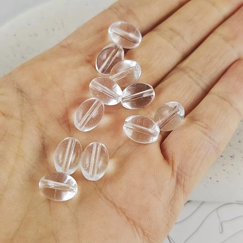 10 шт. Бусина овальная ок. 8х11 мм Crystal, хрустальное стекло (9466-ПРОЗ) купить с доставкой по России | Интернет-магазин Viva Beads