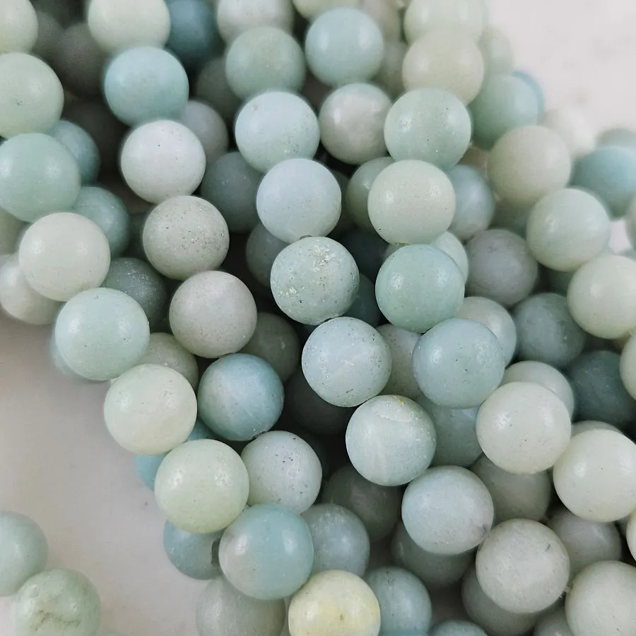 Нить 18.5 см Амазонит натуральный ок. 8 мм бусины гладкий шар (10122-8) для бижутерии купить с доставкой по России | Интернет‑магазин Viva Beads
