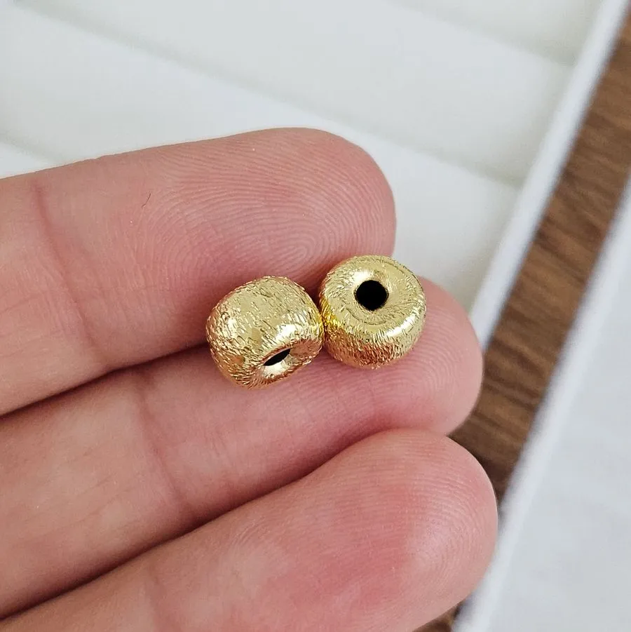 1 шт. Бусина разделитель 8х5 мм с текстурой, позолота (8852-8-З) купить с доставкой по России | Интернет-магазин Viva Beads