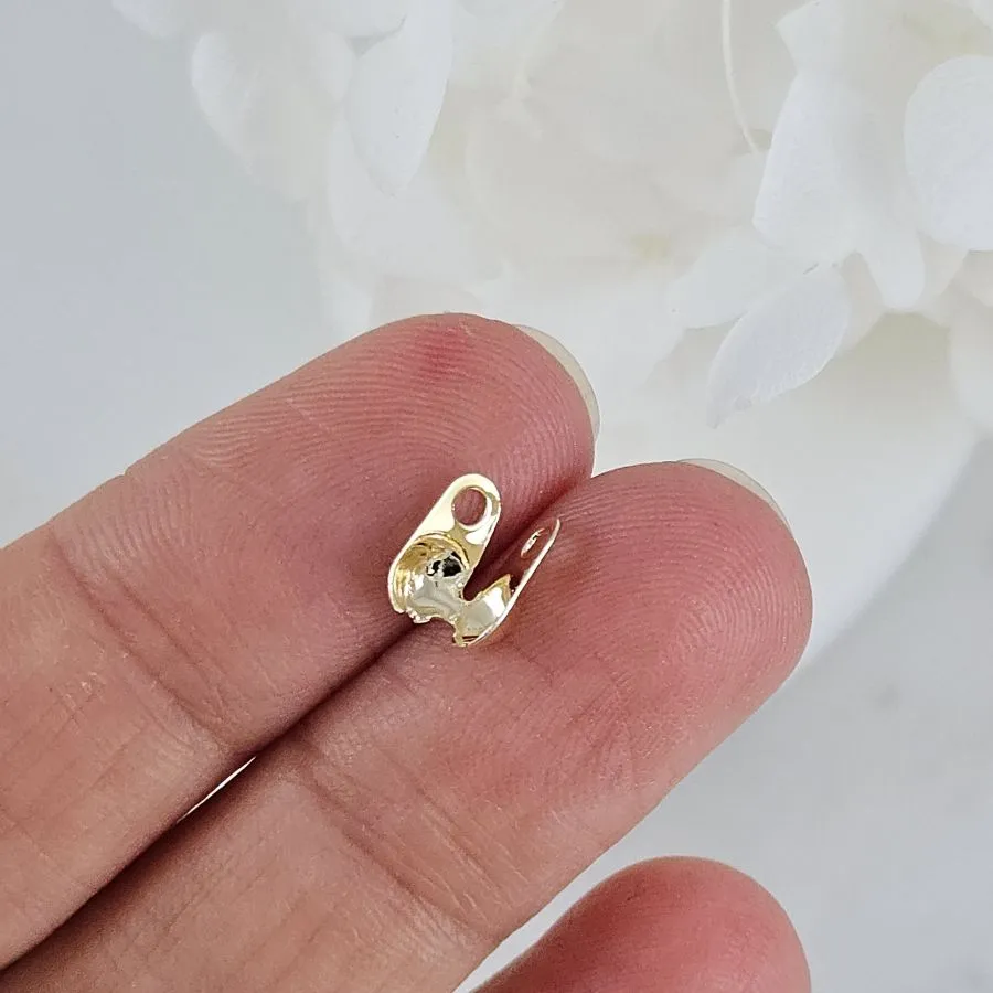 1 шт. Каллоты для цепочки из шариков до 3 мм позолота 14К (7913-З) купить с доставкой по России | Интернет-магазин Viva Beads