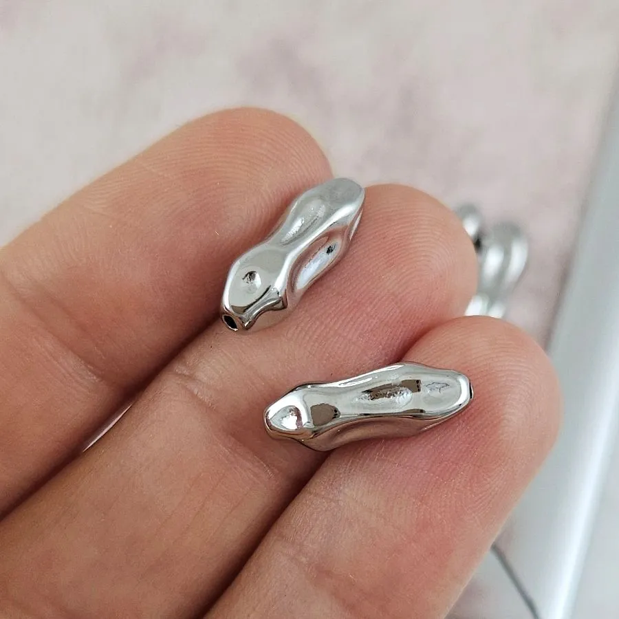 1 шт. Бусина разделитель 15x5.5х4.9 мм родиевое покрытие (6870-15-Р) купить с доставкой по России | Интернет-магазин Viva Beads