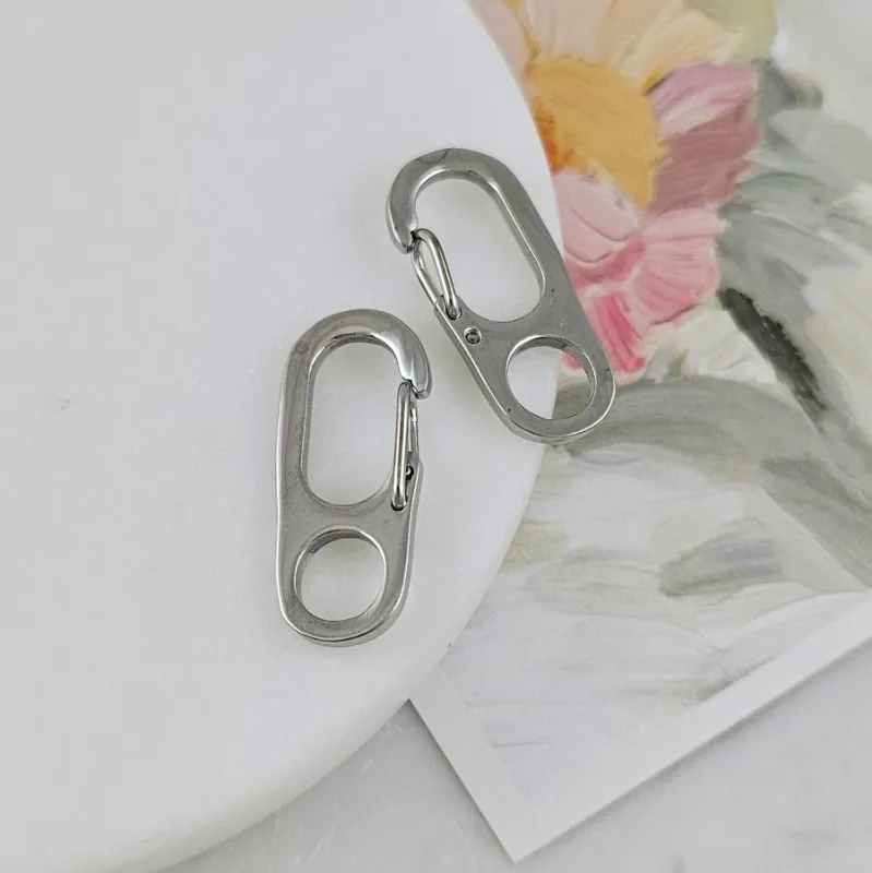 Замок карабин 27х12 мм, нержавеющая сталь (10137-27) замок для украшений купить с доставкой по России | Интернет-магазин Viva Beads