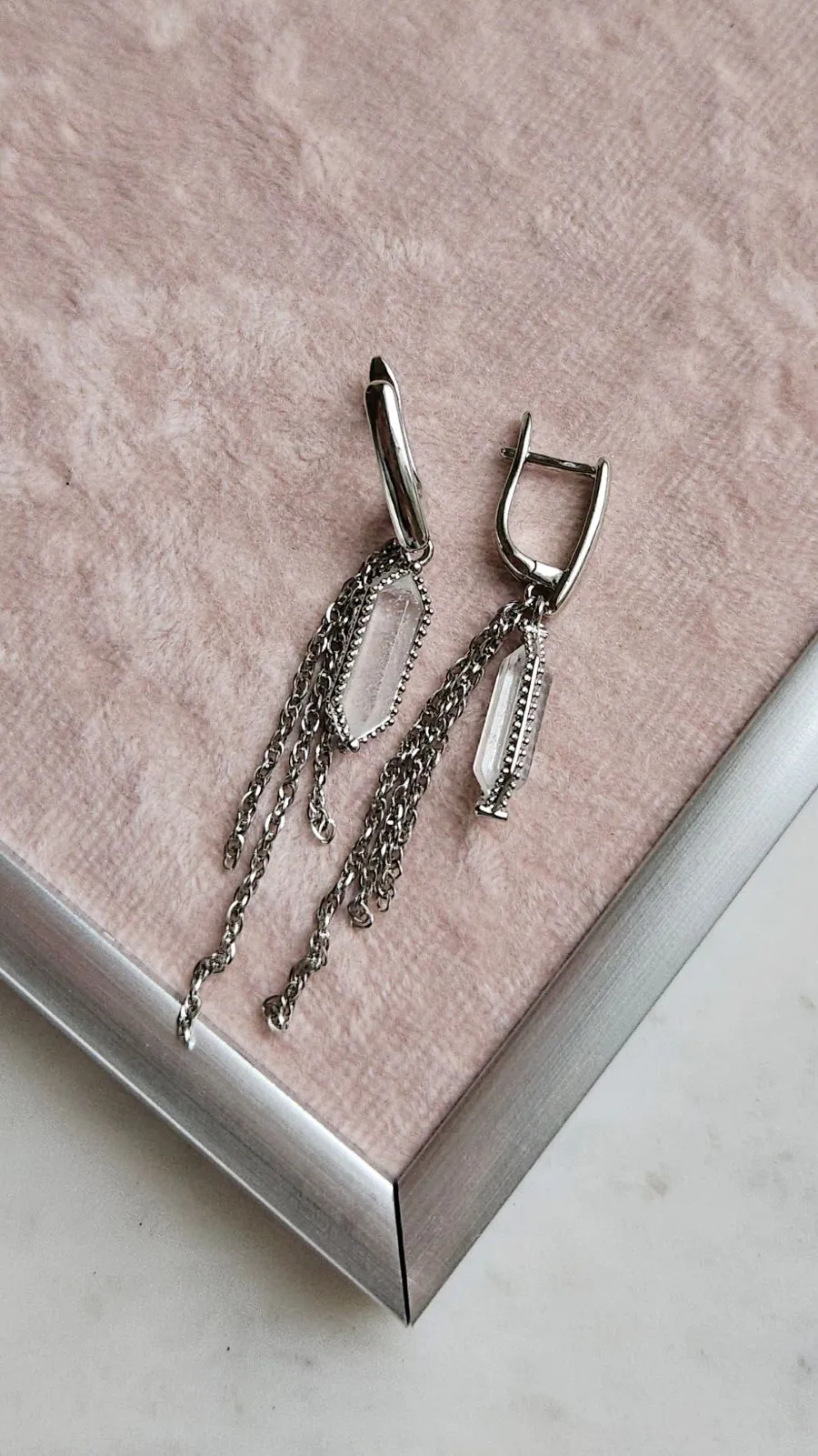 Северное Сияние — набор материалов для создания серёжек с хрустальными подвесками (НАБОР-69)